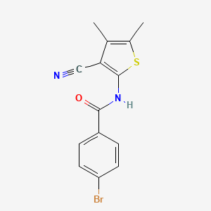 4-bromo-N-(3-cyano-4,5-dimethylthiophen-2-yl)benzamide