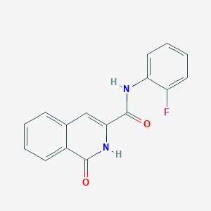 molecular formula C16H11FN2O2 B7519416 N-(2-fluorophenyl)-1-oxo-2H-isoquinoline-3-carboxamide 