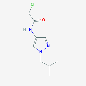 molecular formula C9H14ClN3O B7519440 2-chloro-N-[1-(2-methylpropyl)pyrazol-4-yl]acetamide 