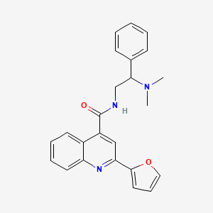 molecular formula C24H23N3O2 B7519441 N-[2-(dimethylamino)-2-phenylethyl]-2-(furan-2-yl)quinoline-4-carboxamide 