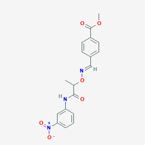 molecular formula C18H17N3O6 B7519463 methyl 4-[(E)-[1-(3-nitroanilino)-1-oxopropan-2-yl]oxyiminomethyl]benzoate 