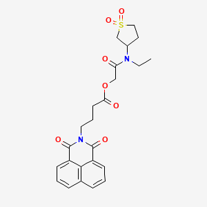 molecular formula C24H26N2O7S B7519495 [2-[(1,1-Dioxothiolan-3-yl)-ethylamino]-2-oxoethyl] 4-(1,3-dioxobenzo[de]isoquinolin-2-yl)butanoate 