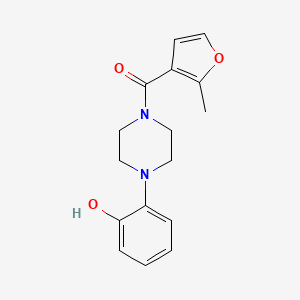 molecular formula C16H18N2O3 B7519509 [4-(2-Hydroxyphenyl)piperazin-1-yl]-(2-methylfuran-3-yl)methanone 