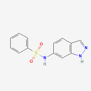 molecular formula C13H11N3O2S B7519518 N-(1H-indazol-6-yl)benzenesulfonamide 