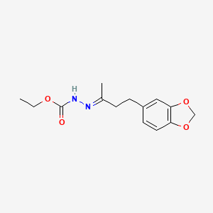 ethyl N-[(E)-4-(1,3-benzodioxol-5-yl)butan-2-ylideneamino]carbamate