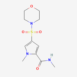 molecular formula C11H17N3O4S B7519566 N,1-dimethyl-4-morpholin-4-ylsulfonylpyrrole-2-carboxamide 