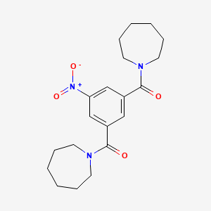 molecular formula C20H27N3O4 B7519585 [3-(Azepane-1-carbonyl)-5-nitrophenyl]-(azepan-1-yl)methanone 