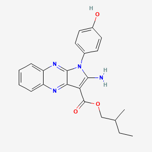 molecular formula C22H22N4O3 B7519606 2-methylbutyl 2-amino-1-(4-hydroxyphenyl)-1H-pyrrolo[2,3-b]quinoxaline-3-carboxylate 