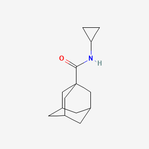 molecular formula C14H21NO B7519614 N-cyclopropyltricyclo[3.3.1.1~3,7~]decane-1-carboxamide 