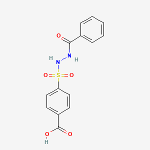 molecular formula C14H12N2O5S B7519628 4-(Benzamidosulfamoyl)benzoic acid 