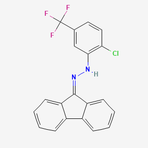 molecular formula C20H12ClF3N2 B7519653 2-chloro-N-(fluoren-9-ylideneamino)-5-(trifluoromethyl)aniline 