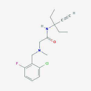 2-[(2-chloro-6-fluorophenyl)methyl-methylamino]-N-(3-ethylpent-1-yn-3-yl)acetamide