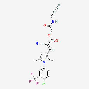 [2-oxo-2-(prop-2-ynylamino)ethyl] (E)-3-[1-[4-chloro-3-(trifluoromethyl)phenyl]-2,5-dimethylpyrrol-3-yl]-2-cyanoprop-2-enoate