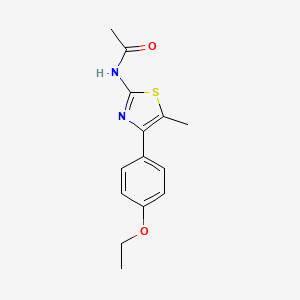 molecular formula C14H16N2O2S B7519692 N-[4-(4-ethoxyphenyl)-5-methyl-1,3-thiazol-2-yl]acetamide 