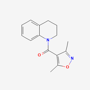 molecular formula C15H16N2O2 B7519745 3,4-dihydro-2H-quinolin-1-yl-(3,5-dimethyl-1,2-oxazol-4-yl)methanone 