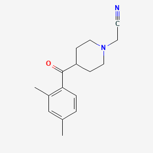 molecular formula C16H20N2O B7519759 2-(4-(2,4-Dimethylbenzoyl)piperidin-1-yl)acetonitrile 