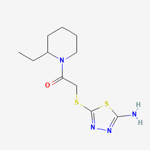 2-[(5-Amino-1,3,4-thiadiazol-2-yl)sulfanyl]-1-(2-ethylpiperidin-1-yl)ethanone