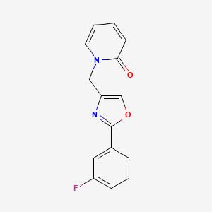 1-[[2-(3-Fluorophenyl)-1,3-oxazol-4-yl]methyl]pyridin-2-one