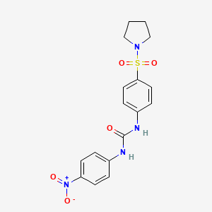 1-(4-Nitrophenyl)-3-[4-(pyrrolidin-1-ylsulfonyl)phenyl]urea