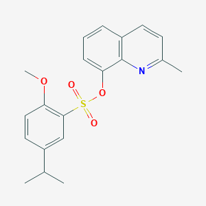 molecular formula C20H21NO4S B7519811 (2-Methylquinolin-8-yl) 2-methoxy-5-propan-2-ylbenzenesulfonate 