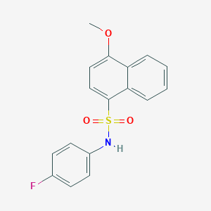 molecular formula C17H14FNO3S B7519832 N-(4-fluorophenyl)-4-methoxynaphthalene-1-sulfonamide 