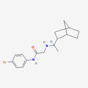 molecular formula C17H23BrN2O B7519839 2-[1-(2-bicyclo[2.2.1]heptanyl)ethylamino]-N-(4-bromophenyl)acetamide 