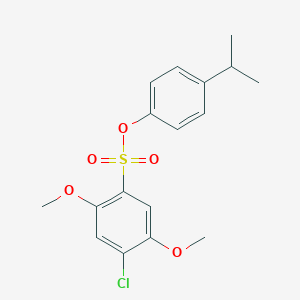 4-(Propan-2-yl)phenyl 4-chloro-2,5-dimethoxybenzene-1-sulfonate