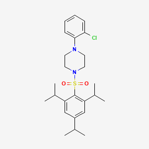 1-(2-Chlorophenyl)-4-[2,4,6-tri(propan-2-yl)phenyl]sulfonylpiperazine