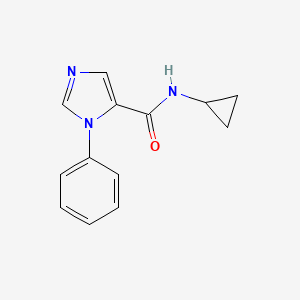 molecular formula C13H13N3O B7519870 N-cyclopropyl-3-phenylimidazole-4-carboxamide 