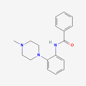 molecular formula C18H21N3O B7519877 N-[2-(4-methylpiperazin-1-yl)phenyl]benzamide 