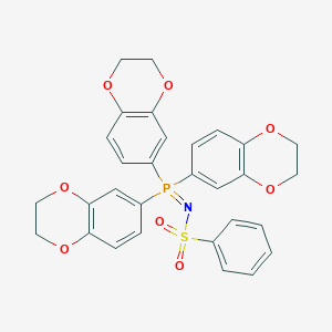 N-[tris(2,3-dihydro-1,4-benzodioxin-6-yl)-lambda5-phosphanylidene]benzenesulfonamide