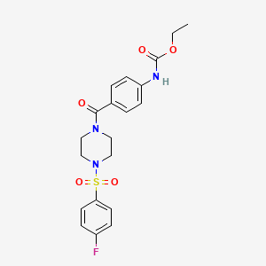 ethyl N-[4-[4-(4-fluorophenyl)sulfonylpiperazine-1-carbonyl]phenyl]carbamate