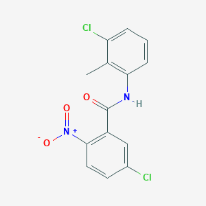 molecular formula C14H10Cl2N2O3 B7519932 5-chloro-N-(3-chloro-2-methylphenyl)-2-nitrobenzamide 