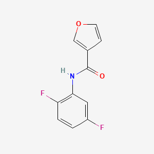 molecular formula C11H7F2NO2 B7519945 N-(2,5-difluorophenyl)furan-3-carboxamide 