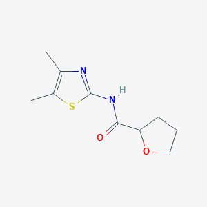 molecular formula C10H14N2O2S B7519989 N-(4,5-dimethyl-1,3-thiazol-2-yl)oxolane-2-carboxamide 