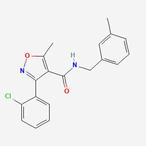 3-(2-chlorophenyl)-5-methyl-N-[(3-methylphenyl)methyl]-1,2-oxazole-4-carboxamide