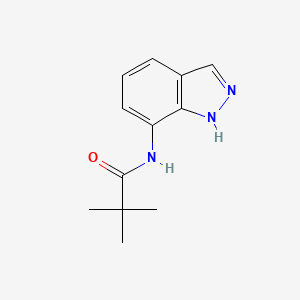 molecular formula C12H15N3O B7520024 Propanamide,n-1h-indazol-7-yl-2,2-dimethyl- 