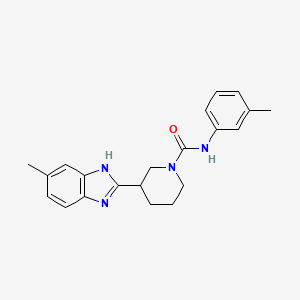 3-(6-methyl-1H-benzimidazol-2-yl)-N-(3-methylphenyl)piperidine-1-carboxamide