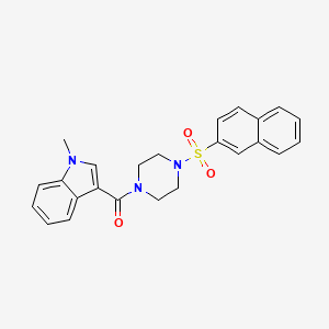 (1-Methylindol-3-yl)-(4-naphthalen-2-ylsulfonylpiperazin-1-yl)methanone