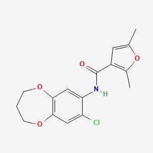 N-(7-chloro-3,4-dihydro-2H-1,5-benzodioxepin-8-yl)-2,5-dimethylfuran-3-carboxamide