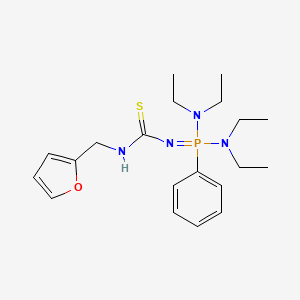 molecular formula C20H31N4OPS B7520065 1-[Bis(diethylamino)-phenyl-lambda5-phosphanylidene]-3-(furan-2-ylmethyl)thiourea 