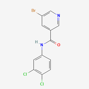 molecular formula C12H7BrCl2N2O B7520075 5-bromo-N-(3,4-dichlorophenyl)pyridine-3-carboxamide 