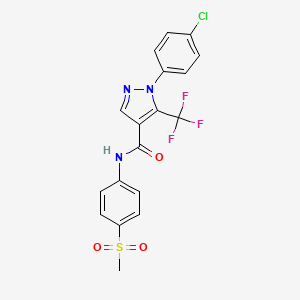 1-(4-chlorophenyl)-N-(4-methylsulfonylphenyl)-5-(trifluoromethyl)pyrazole-4-carboxamide