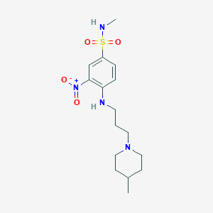 N-methyl-4-[3-(4-methylpiperidin-1-yl)propylamino]-3-nitrobenzenesulfonamide