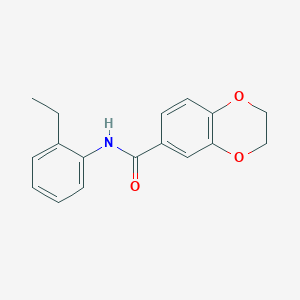 molecular formula C17H17NO3 B7520099 N-(2-ethylphenyl)-2,3-dihydro-1,4-benzodioxine-6-carboxamide 