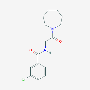 molecular formula C15H19ClN2O2 B7520164 N-[2-(azepan-1-yl)-2-oxoethyl]-3-chlorobenzamide 