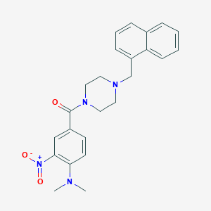 [4-(Dimethylamino)-3-nitrophenyl]-[4-(naphthalen-1-ylmethyl)piperazin-1-yl]methanone