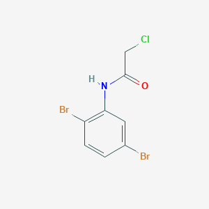 molecular formula C8H6Br2ClNO B7520186 2-chloro-N-(2,5-dibromophenyl)acetamide 