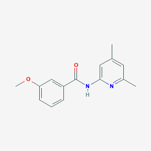 molecular formula C15H16N2O2 B7520204 N-(4,6-dimethylpyridin-2-yl)-3-methoxybenzamide 