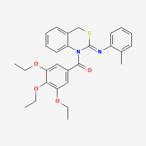 molecular formula C28H30N2O4S B7520210 [2-(2-methylphenyl)imino-4H-3,1-benzothiazin-1-yl]-(3,4,5-triethoxyphenyl)methanone 